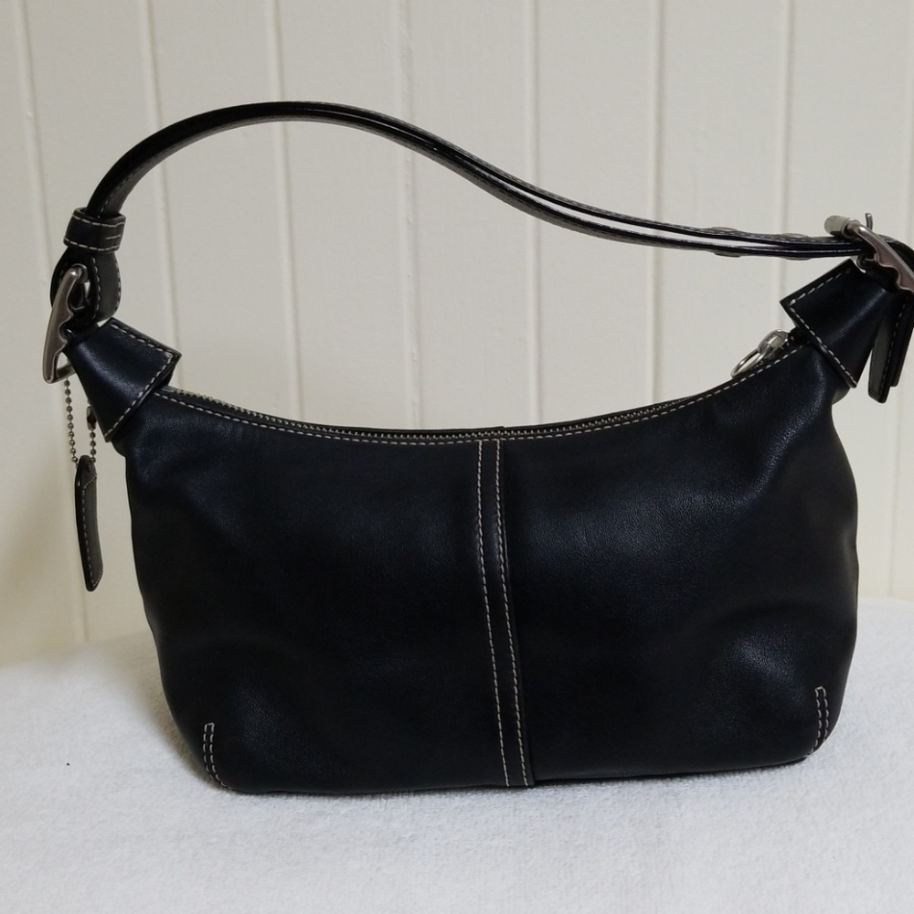 Coach Black Leather Mini Purse